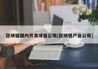 区块链国内开发项目公司[区块链产业公司]