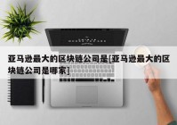 亚马逊最大的区块链公司是[亚马逊最大的区块链公司是哪家]